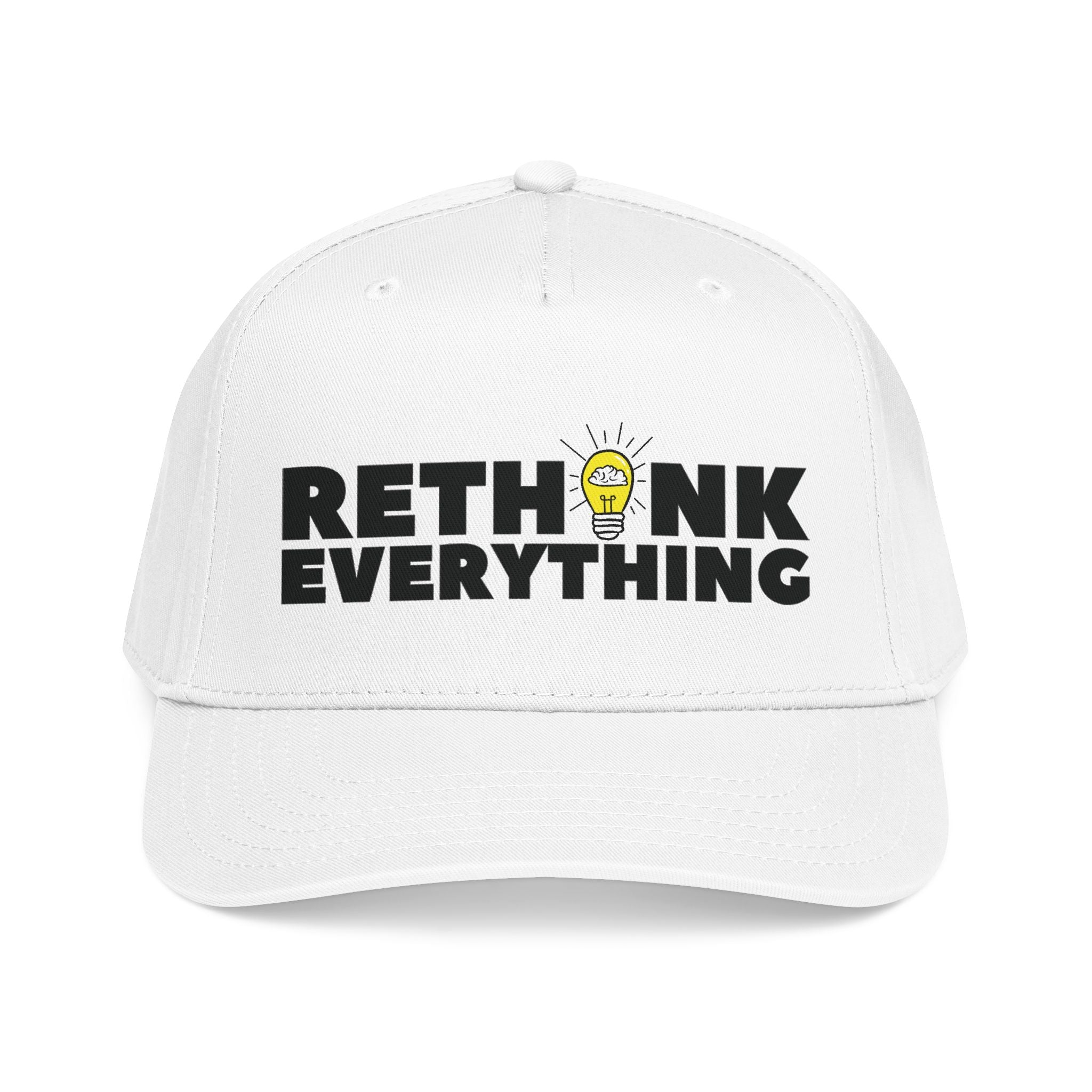 Rethink Everything LOGO White Mid Profile Baseball Cap