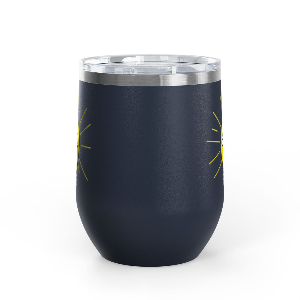 Rethink Everything Prospecting Design Wine Tumbler— Lightbulb Brain Design, Insulated Stainless Steel Wine Cup