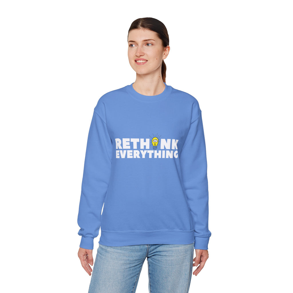 Rethink Everything Power of Video Crewneck Sweatshirt – Unisex Inspirational Graphic Pullover
