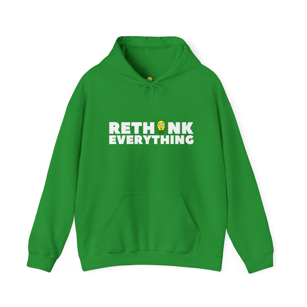Rethink Everything Loan Officer Hoodie, Unisex Cozy Sweatshirt, Gift for Thought Leaders, Inspirational Fashion, Casual Wear, Unique Graphic Pullover