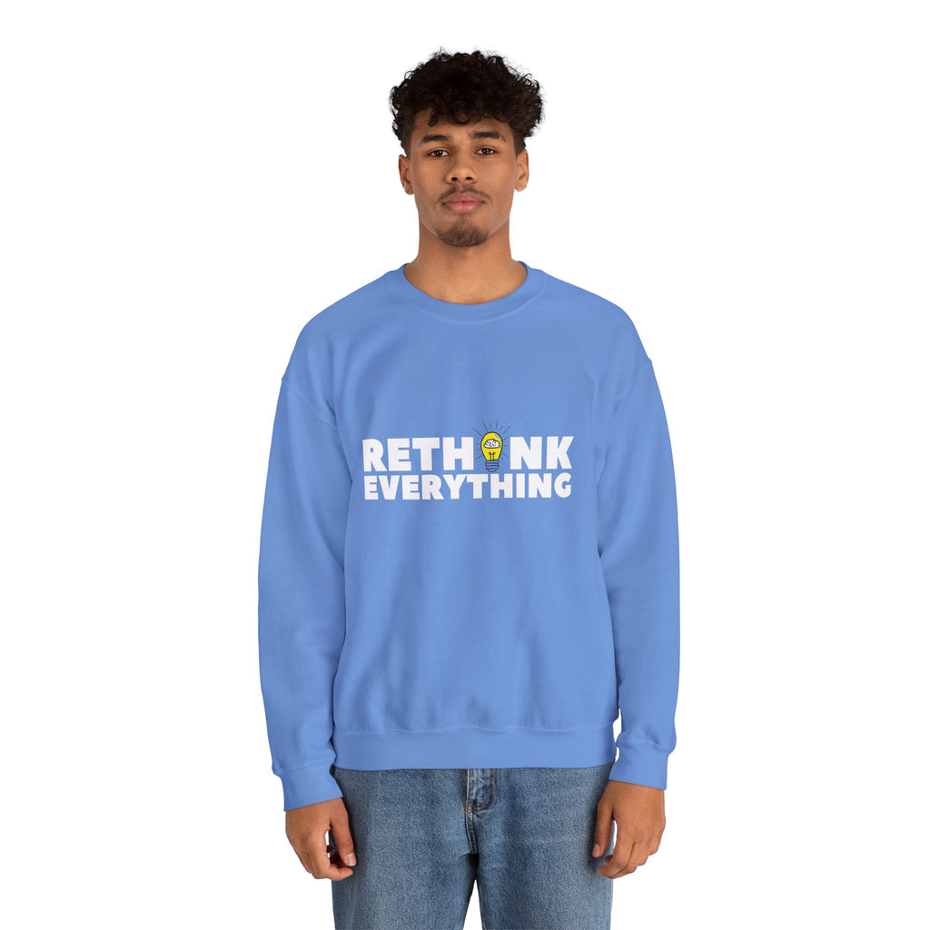 Rethink Everything Power of Video Crewneck Sweatshirt – Unisex Inspirational Graphic Pullover