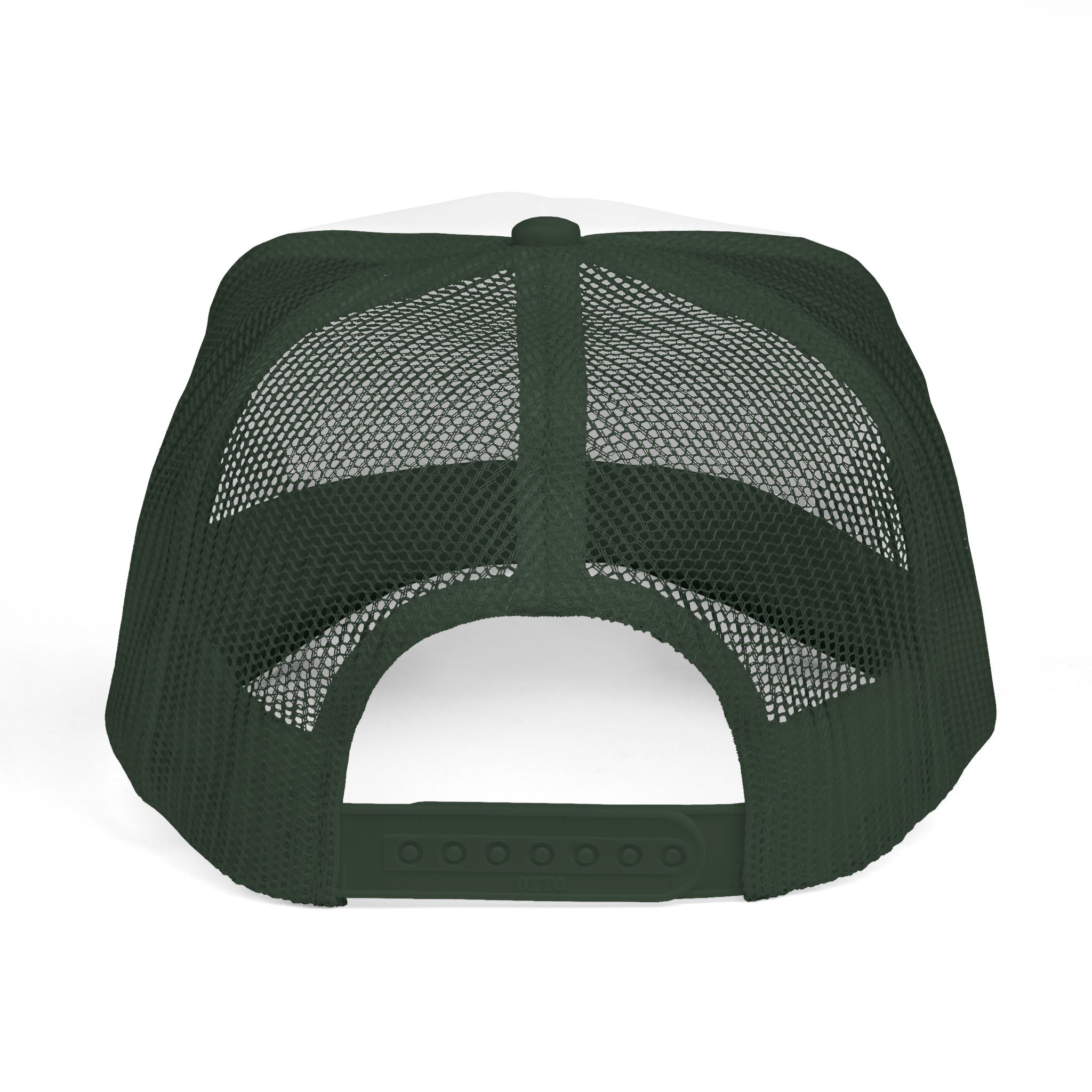 Rethink Everything Mortgage Risk And Compliance Dark green& White Trucker Cap — Bold Graphic Hat with Lightbulb Design