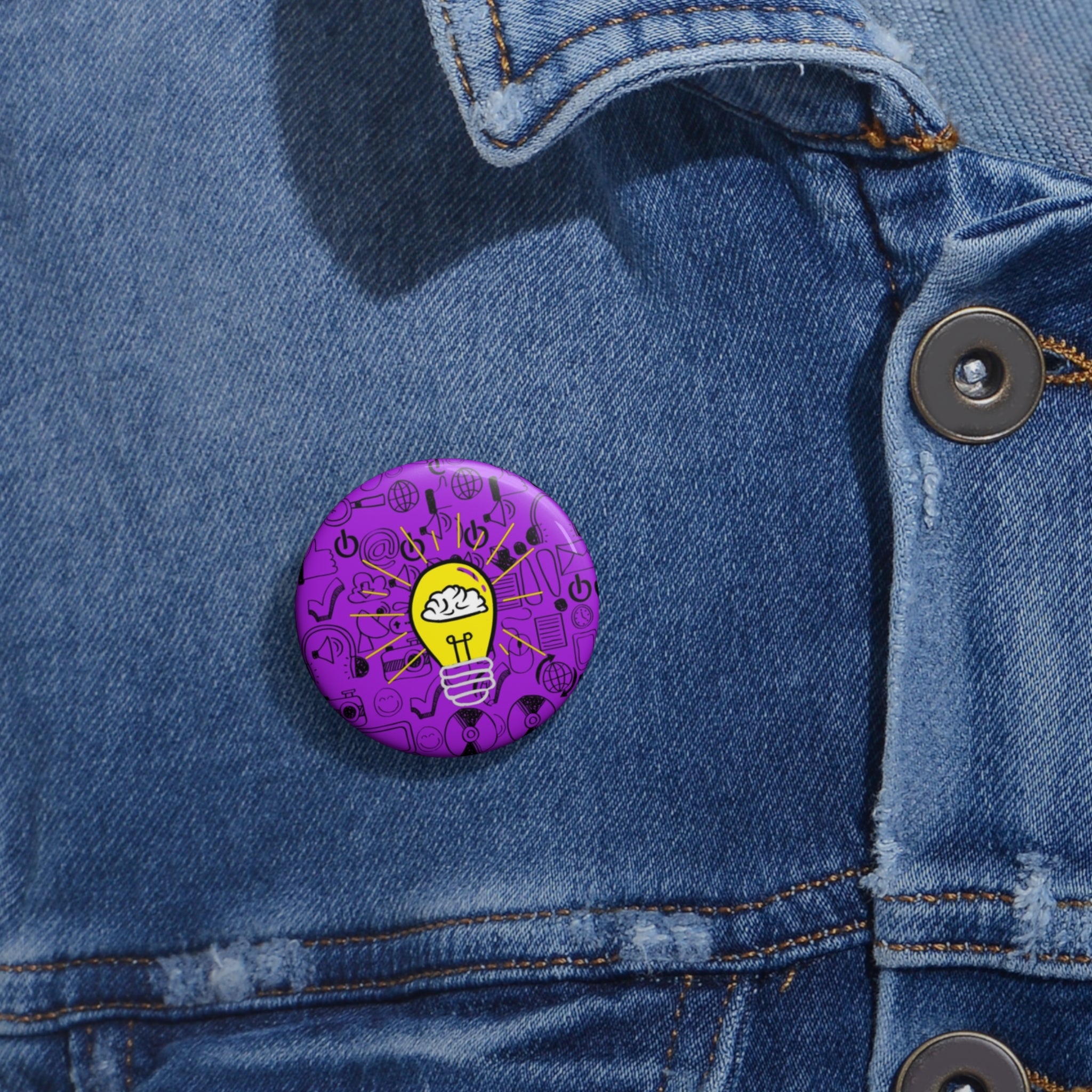 Rethink Everything Social Media Classic Design Pin Button — Custom Round Badge for Teachers, Students & Creatives