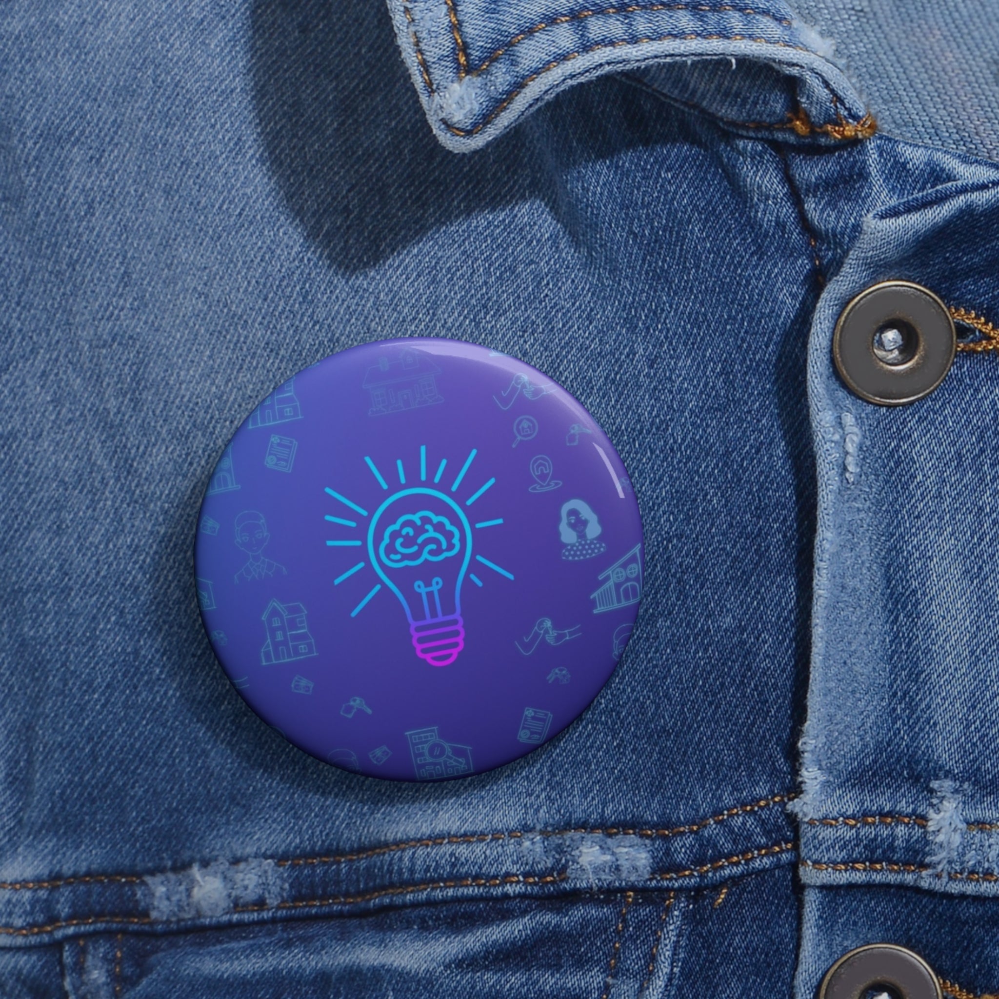 Rethink Everything  Buying a Home Hacks  Classic Design Pin Button — Custom Round Badge for Teachers, Students & Creatives
