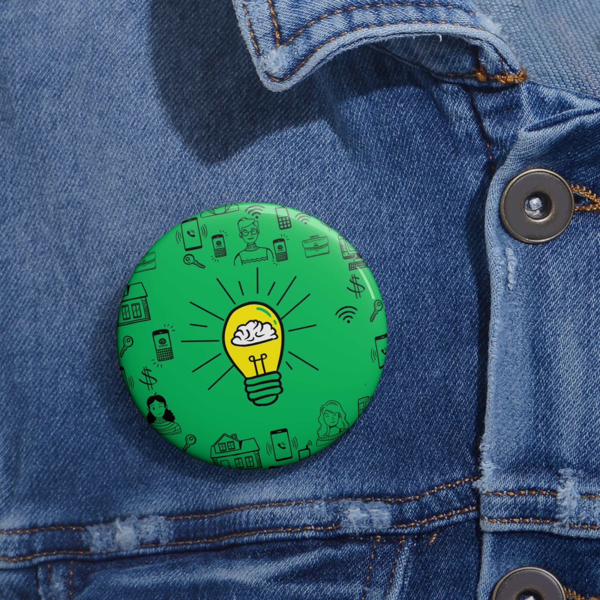 Rethink Everything Loan Officer Classic Design Pin Button — Custom Round Badge for Teachers, Students & Creatives