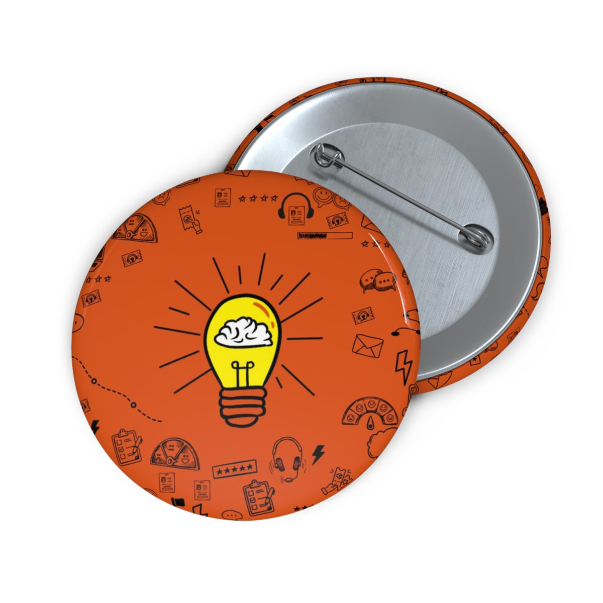Rethink Everything Customer Service Classic Design Pin Button — Custom Round Badge for Teachers, Students & Creatives