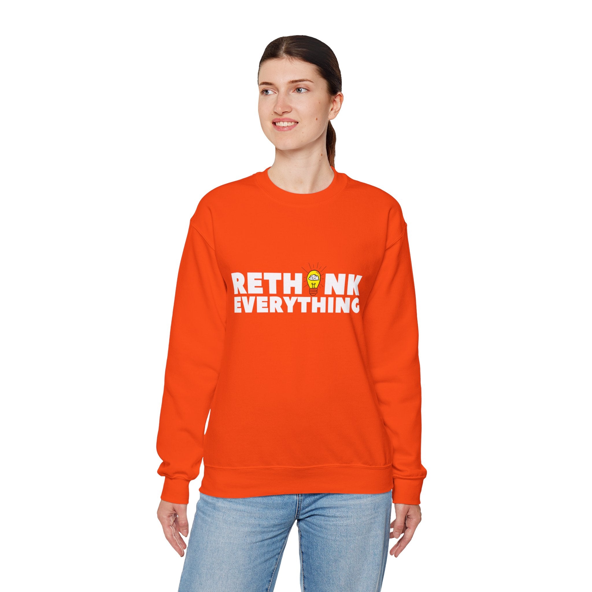 Rethink Everything Customer Service Crewneck Sweatshirt – Unisex Inspirational Graphic Pullover