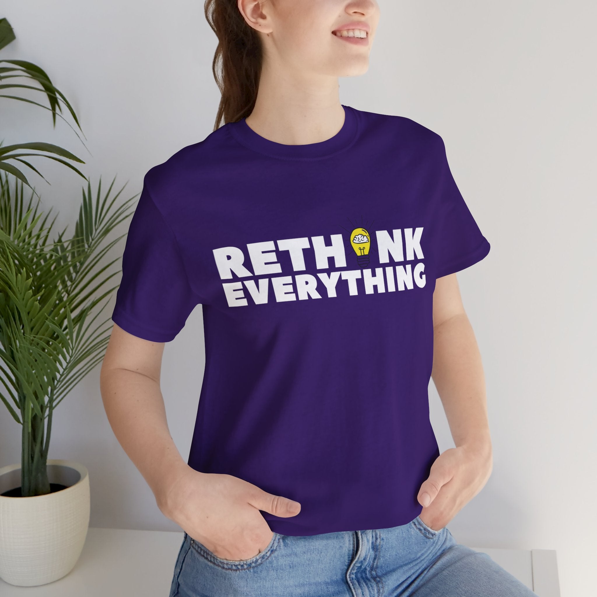 Rethink Everything Social Media Premium Bella+Canvas Unisex Jersey Tee