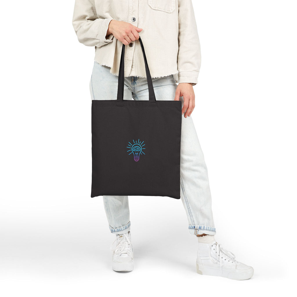 Tote Bag — Rethink Everything Buying a Home Hacks Blue Lightbulb Idea Graphic Cotton Canvas Tote