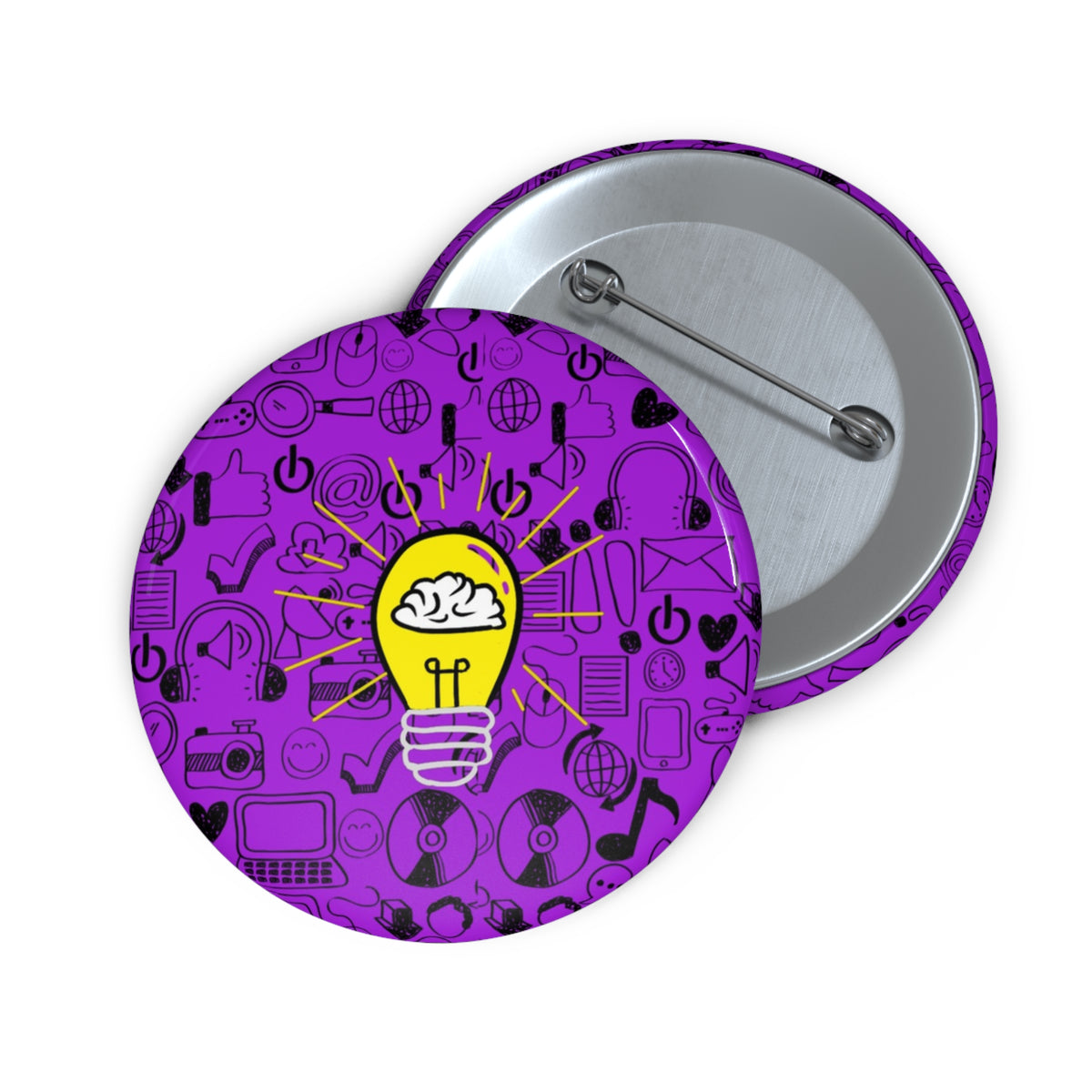 Rethink Everything Social Media Classic Design Pin Button — Custom Round Badge for Teachers, Students & Creatives