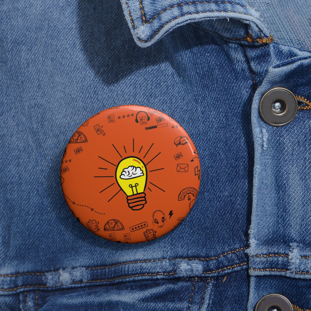 Rethink Everything Customer Service Classic Design Pin Button — Custom Round Badge for Teachers, Students & Creatives