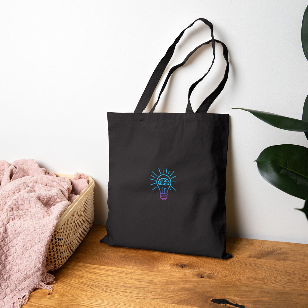 Tote Bag — Rethink Everything Buying a Home Hacks Blue Lightbulb Idea Graphic Cotton Canvas Tote