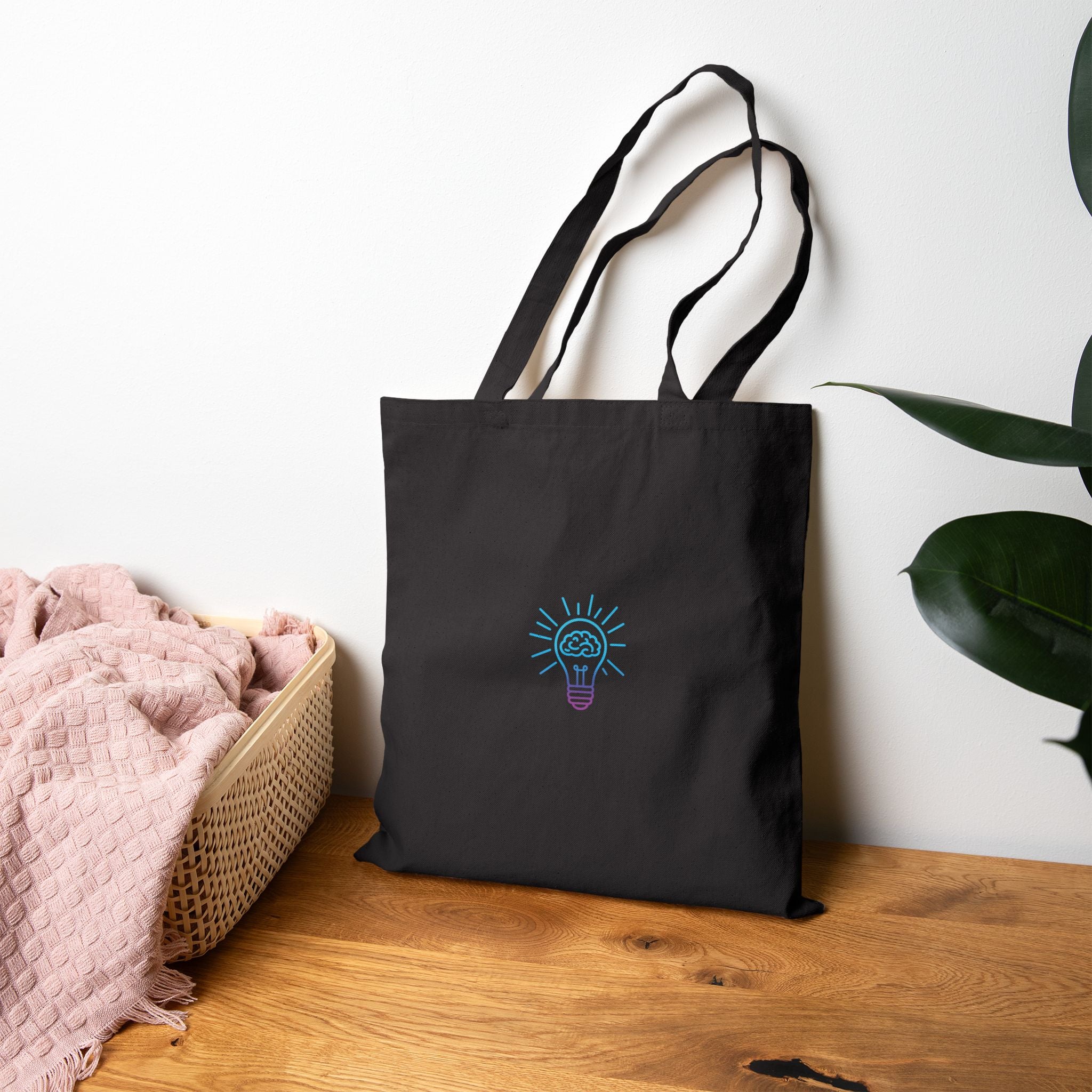 Tote Bag — Rethink Everything Buying a Home Hacks Blue Lightbulb Idea Graphic Cotton Canvas Tote