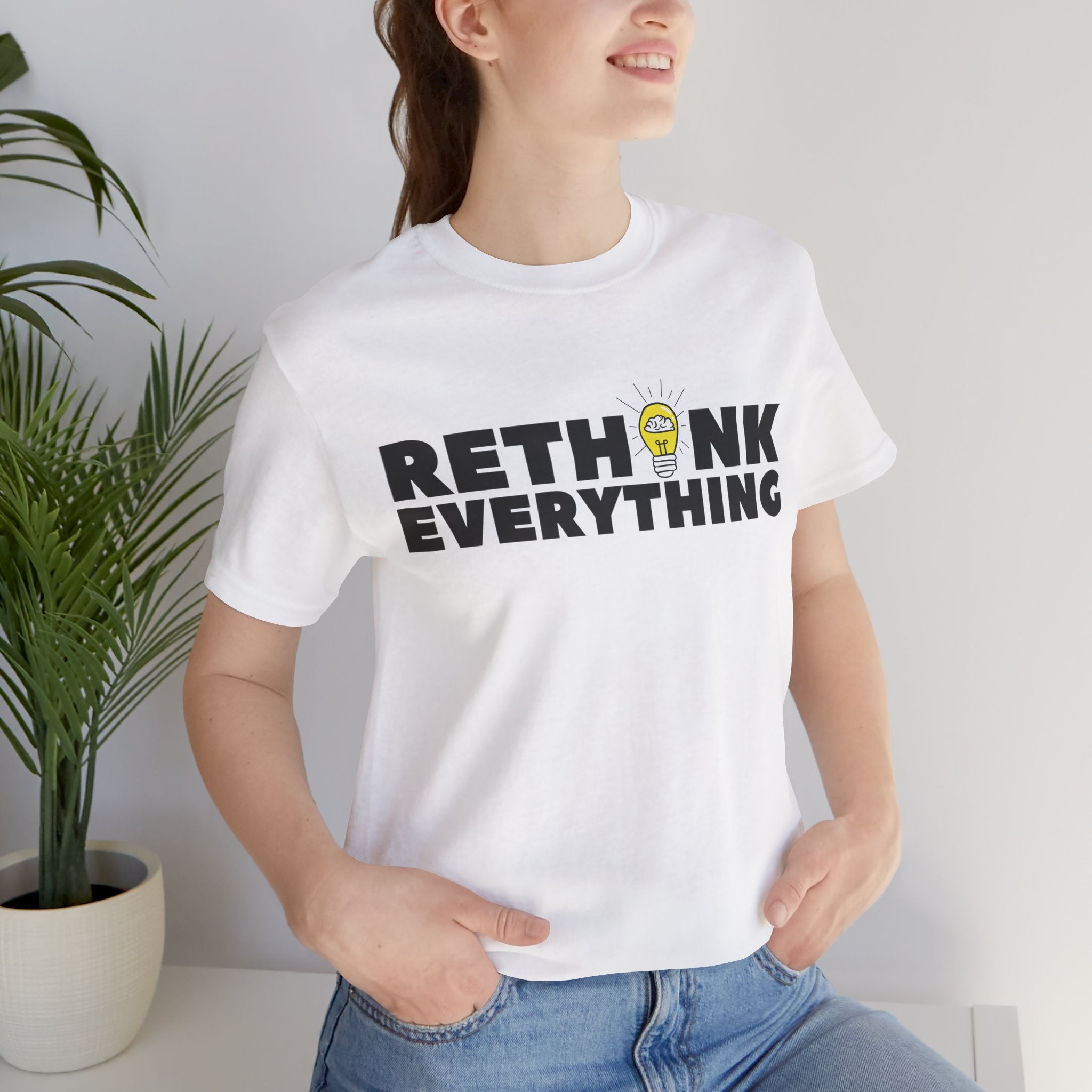 Rethink Everything Financial literacy Premium Bella+Canvas Unisex Jersey Tee