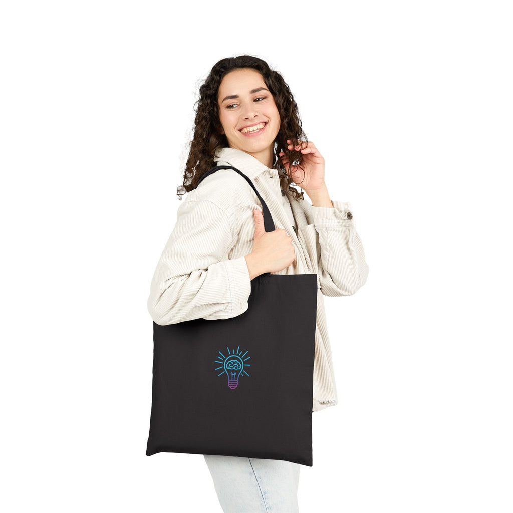 Tote Bag — Rethink Everything Buying a Home Hacks Blue Lightbulb Idea Graphic Cotton Canvas Tote