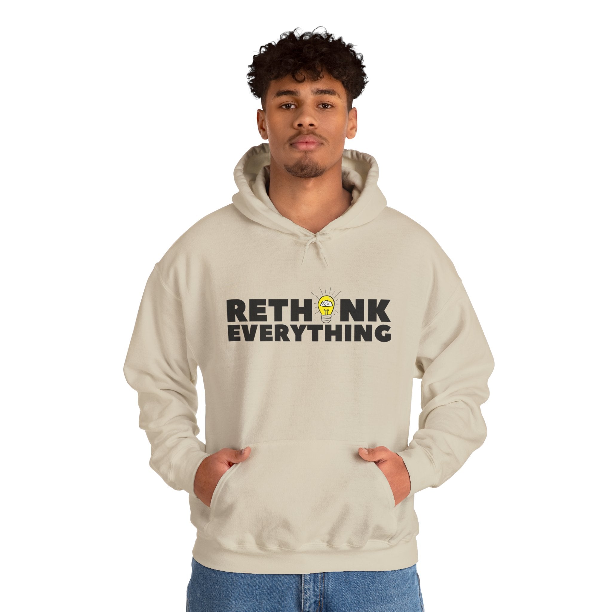 Rethink Everything Craft Beer Hoodie, Unisex Cozy Sweatshirt, Gift for Thought Leaders, Inspirational Fashion, Casual Wear, Unique Graphic Pullover