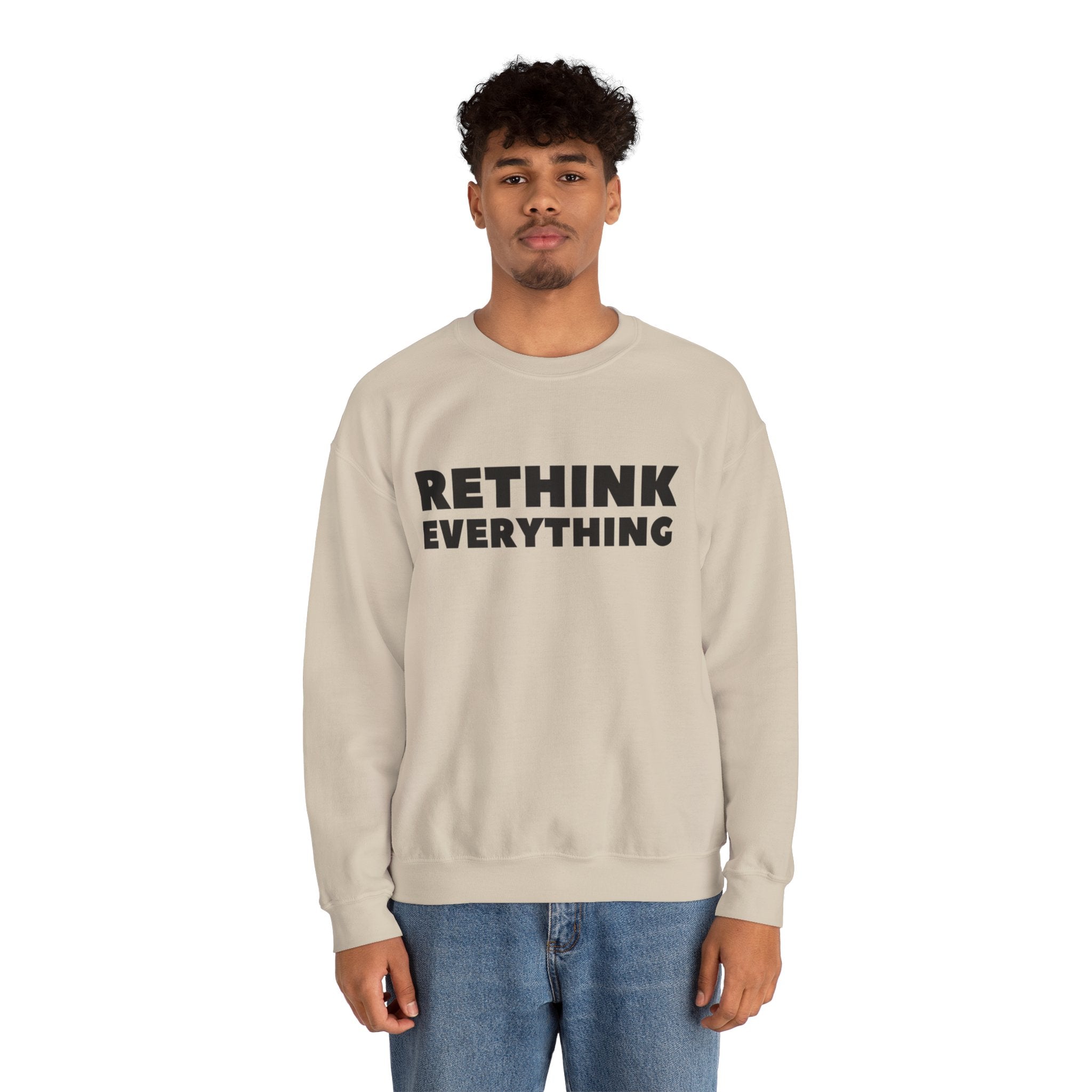 Rethink Everything Craft Beer Crewneck Sweatshirt – Unisex Inspirational Graphic Pullover