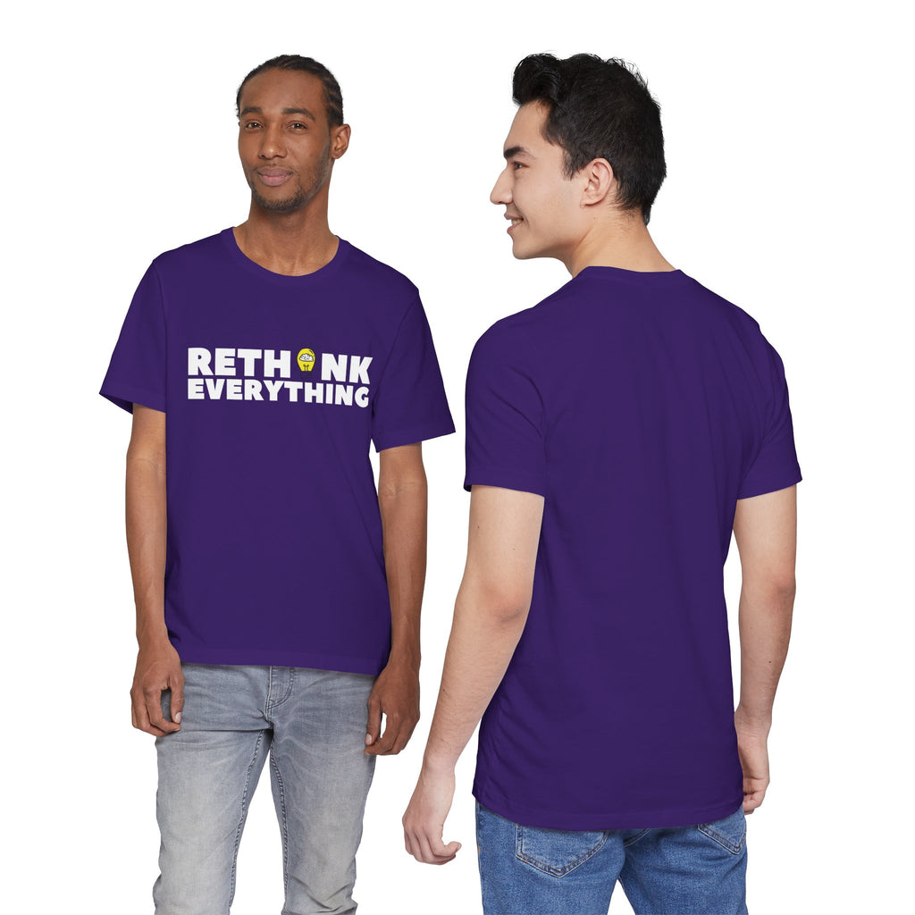 Rethink Everything Social Media Premium Bella+Canvas Unisex Jersey Tee