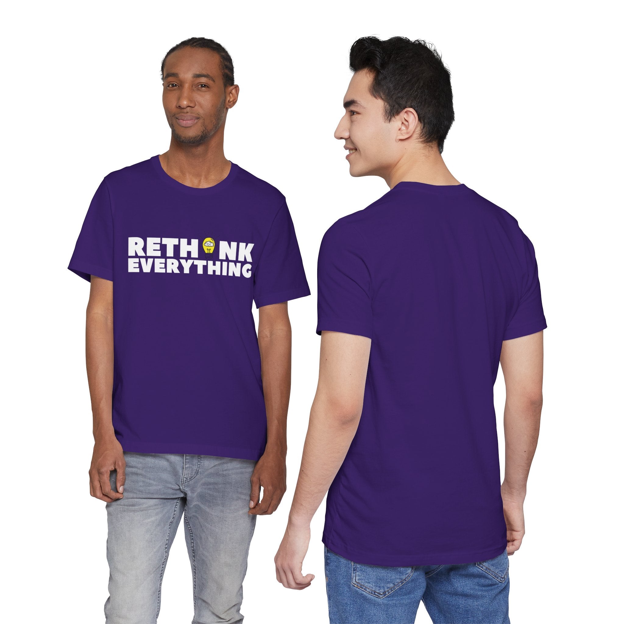Rethink Everything Social Media Premium Bella+Canvas Unisex Jersey Tee