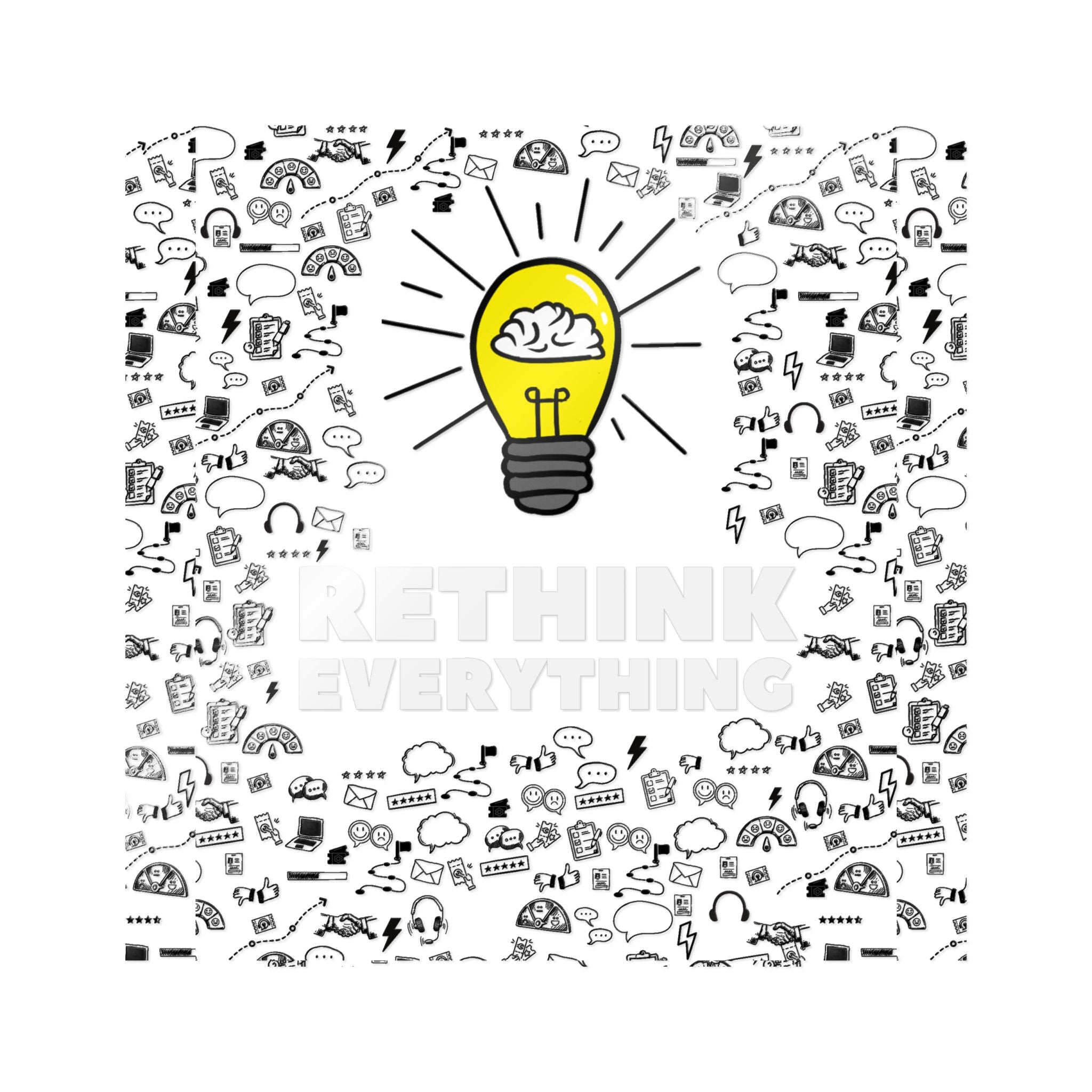 Creative Die-Cut Stickers for Inspiration, Rethink Everything Motivational Stickers for Journals, Laptops, Binders, Gift Ideas