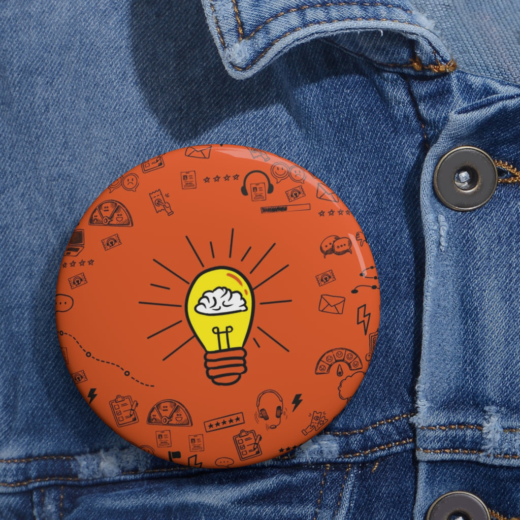 Rethink Everything Customer Service Classic Design Pin Button — Custom Round Badge for Teachers, Students & Creatives