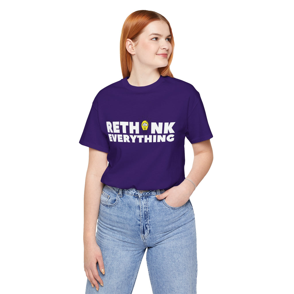 Rethink Everything Social Media Premium Bella+Canvas Unisex Jersey Tee