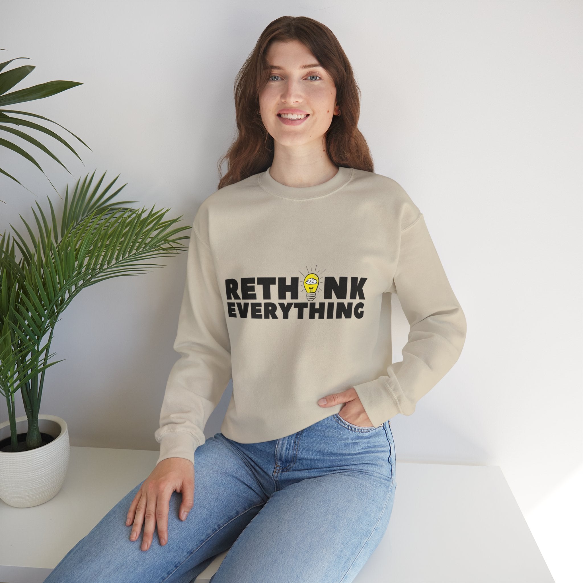 Rethink Everything Craft Beer Crewneck Sweatshirt – Unisex Inspirational Graphic Pullover