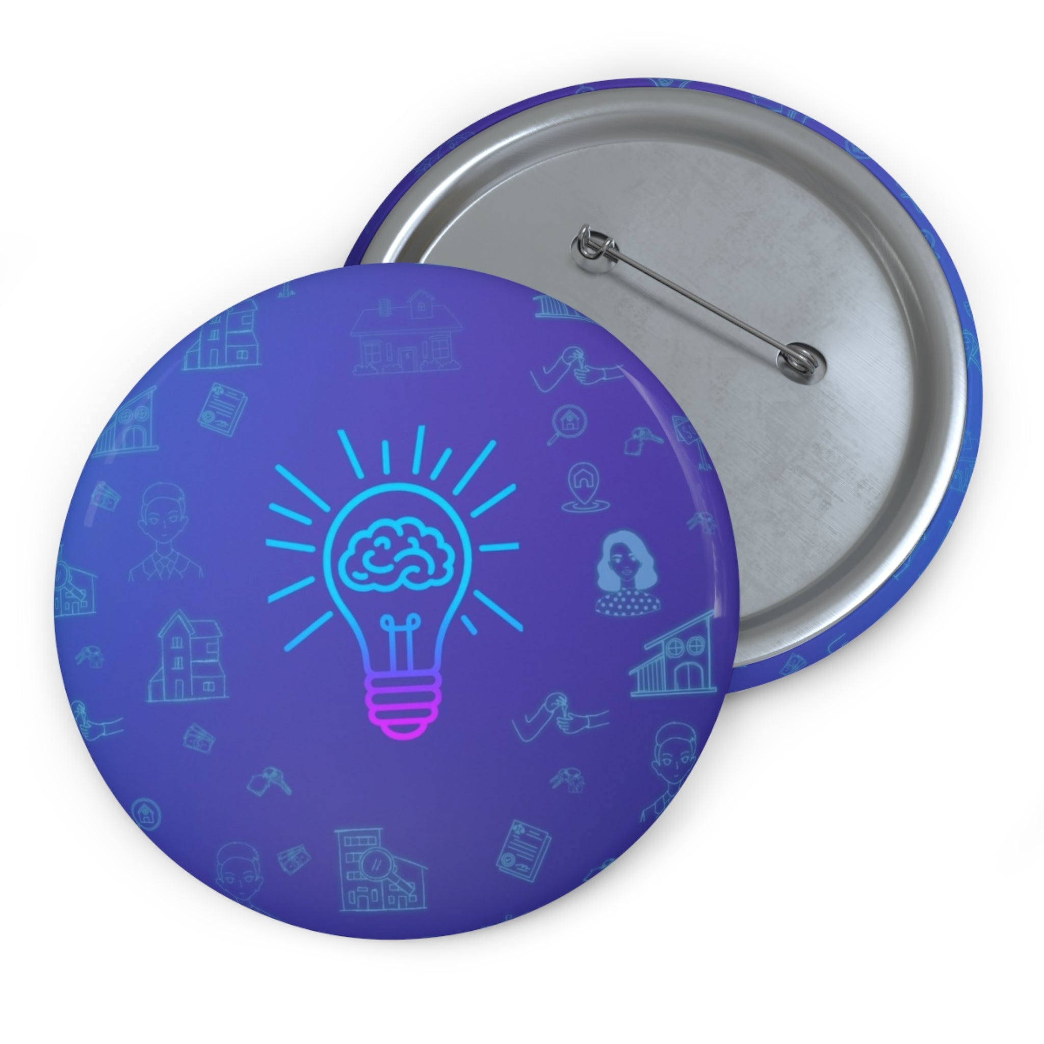 Rethink Everything  Buying a Home Hacks  Classic Design Pin Button — Custom Round Badge for Teachers, Students & Creatives