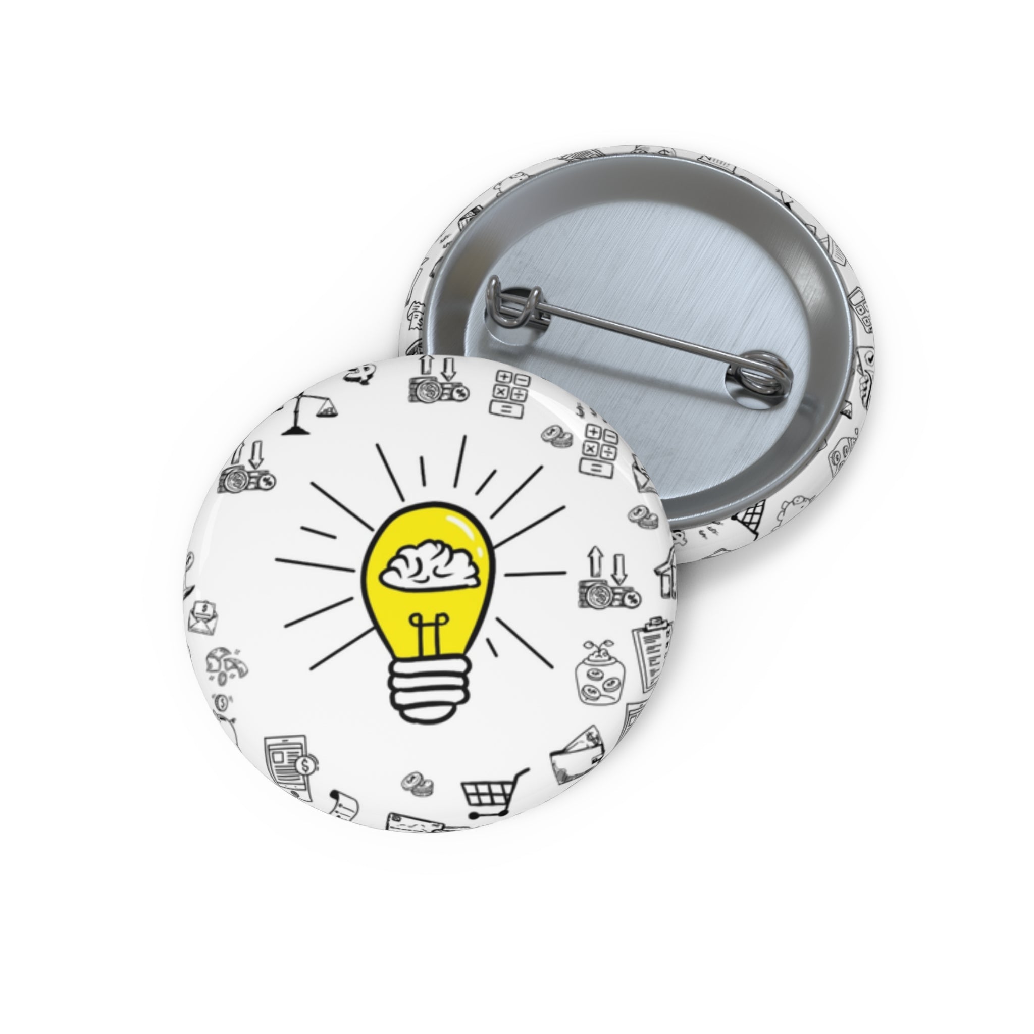 Rethink Everything Financial literacy Classic Design Pin Button — Custom Round Badge for Teachers, Students & Creatives
