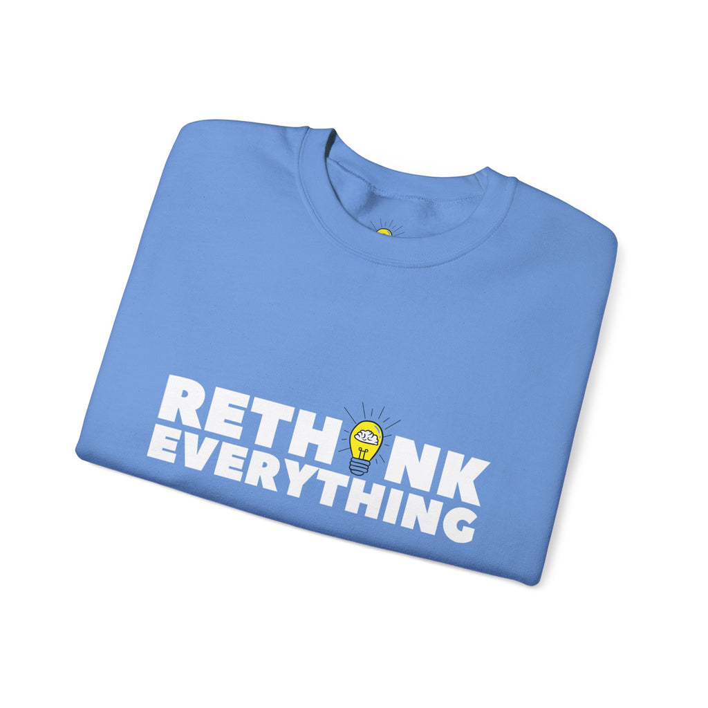 Rethink Everything Power of Video Crewneck Sweatshirt – Unisex Inspirational Graphic Pullover