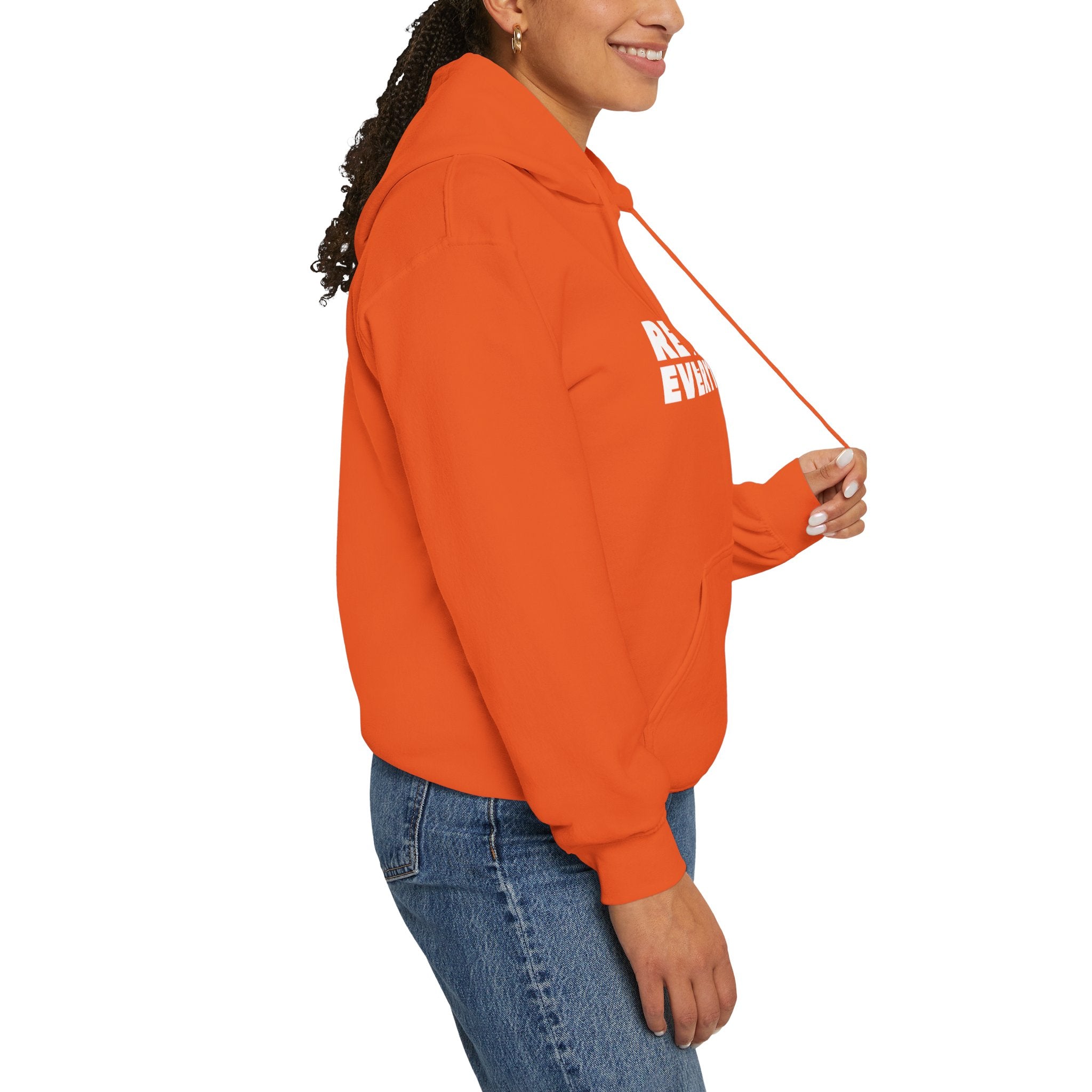 Rethink Everything Real Estate Hoodie, Unisex Cozy Sweatshirt, Gift for Thought Leaders, Inspirational Fashion, Casual Wear, Unique Graphic Pullover