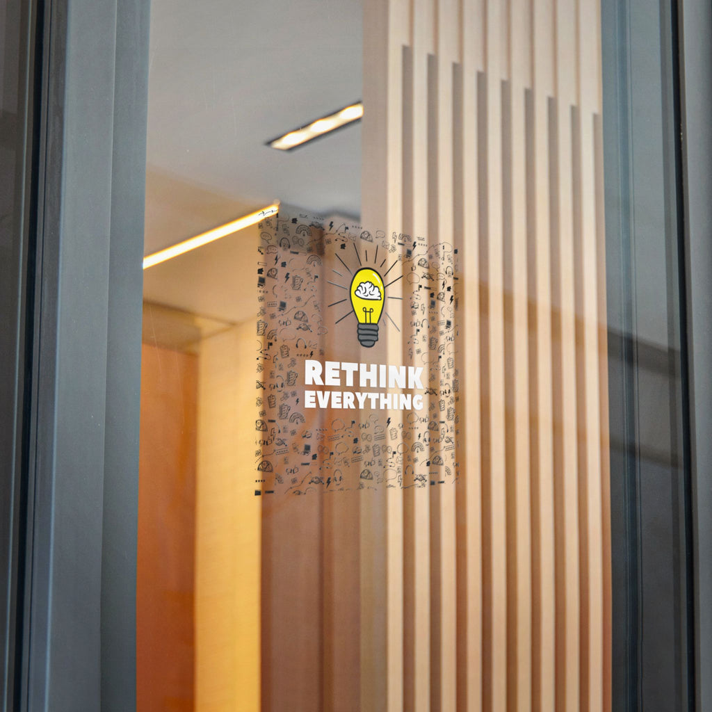 Creative Die-Cut Stickers for Inspiration, Rethink Everything Motivational Stickers for Journals, Laptops, Binders, Gift Ideas