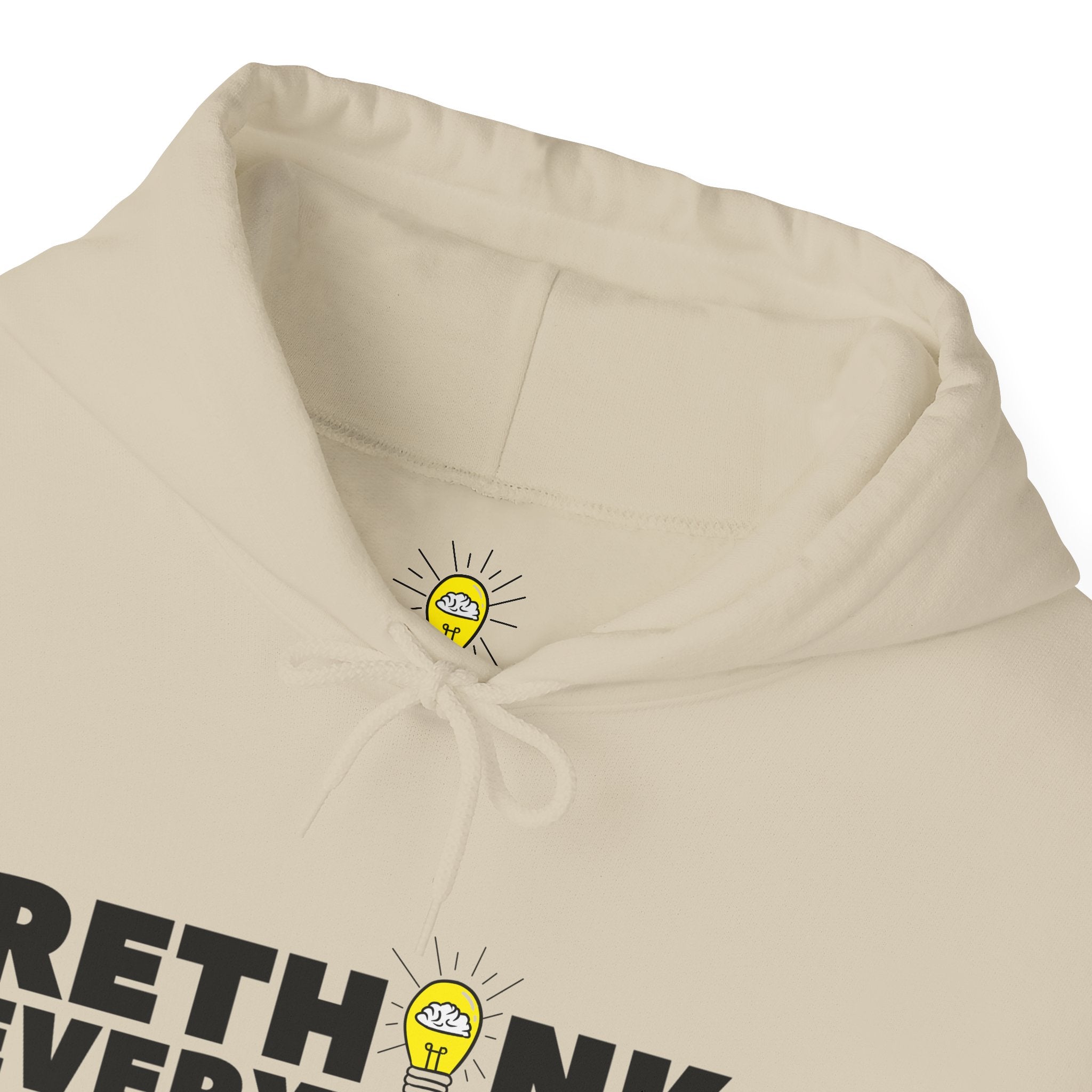 Rethink Everything Craft Beer Hoodie, Unisex Cozy Sweatshirt, Gift for Thought Leaders, Inspirational Fashion, Casual Wear, Unique Graphic Pullover