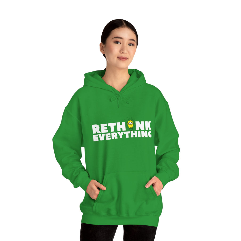 Rethink Everything Loan Officer Hoodie, Unisex Cozy Sweatshirt, Gift for Thought Leaders, Inspirational Fashion, Casual Wear, Unique Graphic Pullover