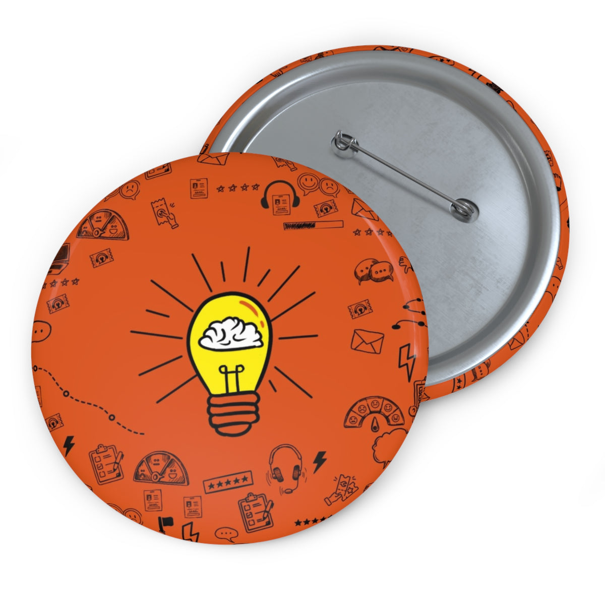 Rethink Everything Customer Service Classic Design Pin Button — Custom Round Badge for Teachers, Students & Creatives