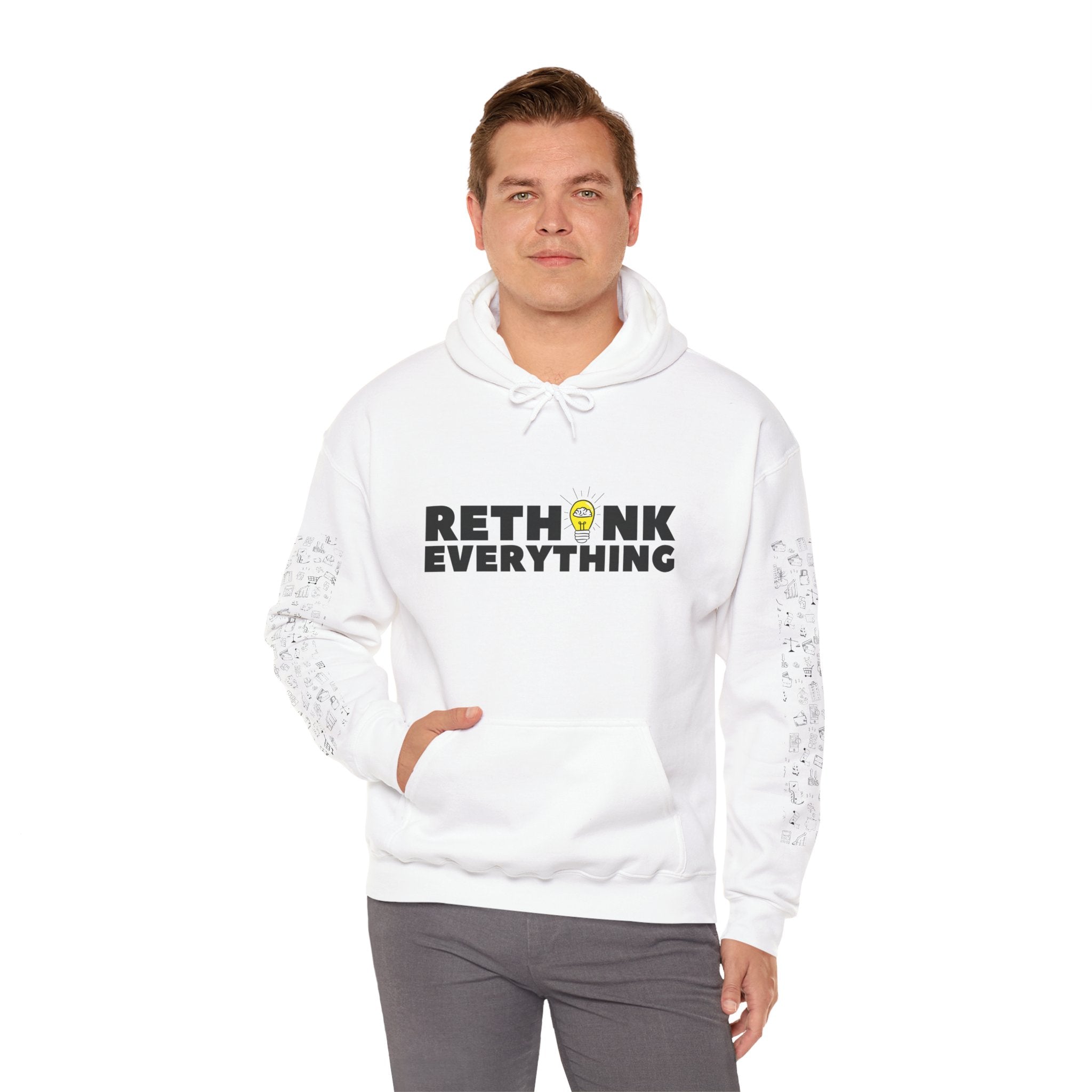 Rethink Everything Financial literacy Hoodie, Unisex Cozy Sweatshirt, Gift for Thought Leaders, Inspirational Fashion, Casual Wear, Unique Graphic Pullover